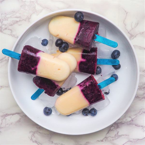 Blueberry-Acai-Yogurt Popsicles