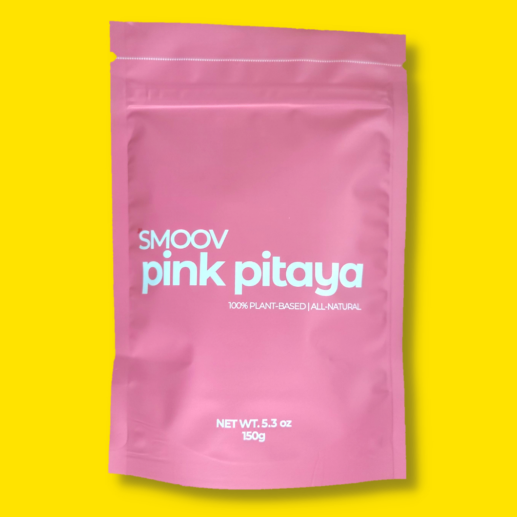 Pink pitaya (a.k.a red dragonfruit) is part of the magic in our blush blend. Native to tropical areas, this exotic looking fruit is packed with beauty vitamins and mixes into a deep pink.