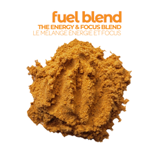 Load image into Gallery viewer, A serving of Smoov&#39;s fuel blend- guarana, goji berry, maca, lucuma and banana. For upto 8 hours of clean energy and focus without the crashes or jitters. Fine fresh powder with a orange-brownish hue.