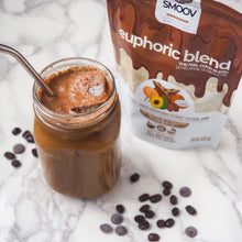 Load image into Gallery viewer, Mocha Iced Coffee made using smoov superfood blends and powders. Packed with antioxidants for health &amp; wellness. Keto Friendly