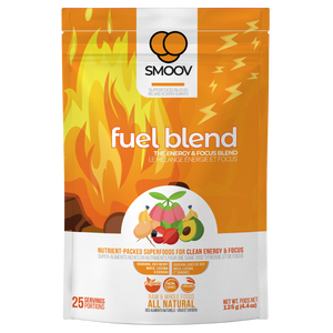 25 servings of Smoov's fuel blend- guarana, goji berry, maca, lucuma and banana. For upto 8 hours of clean energy and focus without the crashes or jitters.