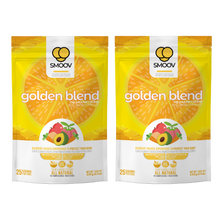 Load image into Gallery viewer, Two 25 servings of Smoov&#39;s golden blend. Made with camu camu, goji berry, maca, lucuma and carrot. To help prevent or fight cold and flu by improving immune system function and overall health.