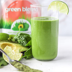Green Smoothie made using Smoov green blend, avocado, orange, pineapple juice. Best for Detox, Health, Immunity.